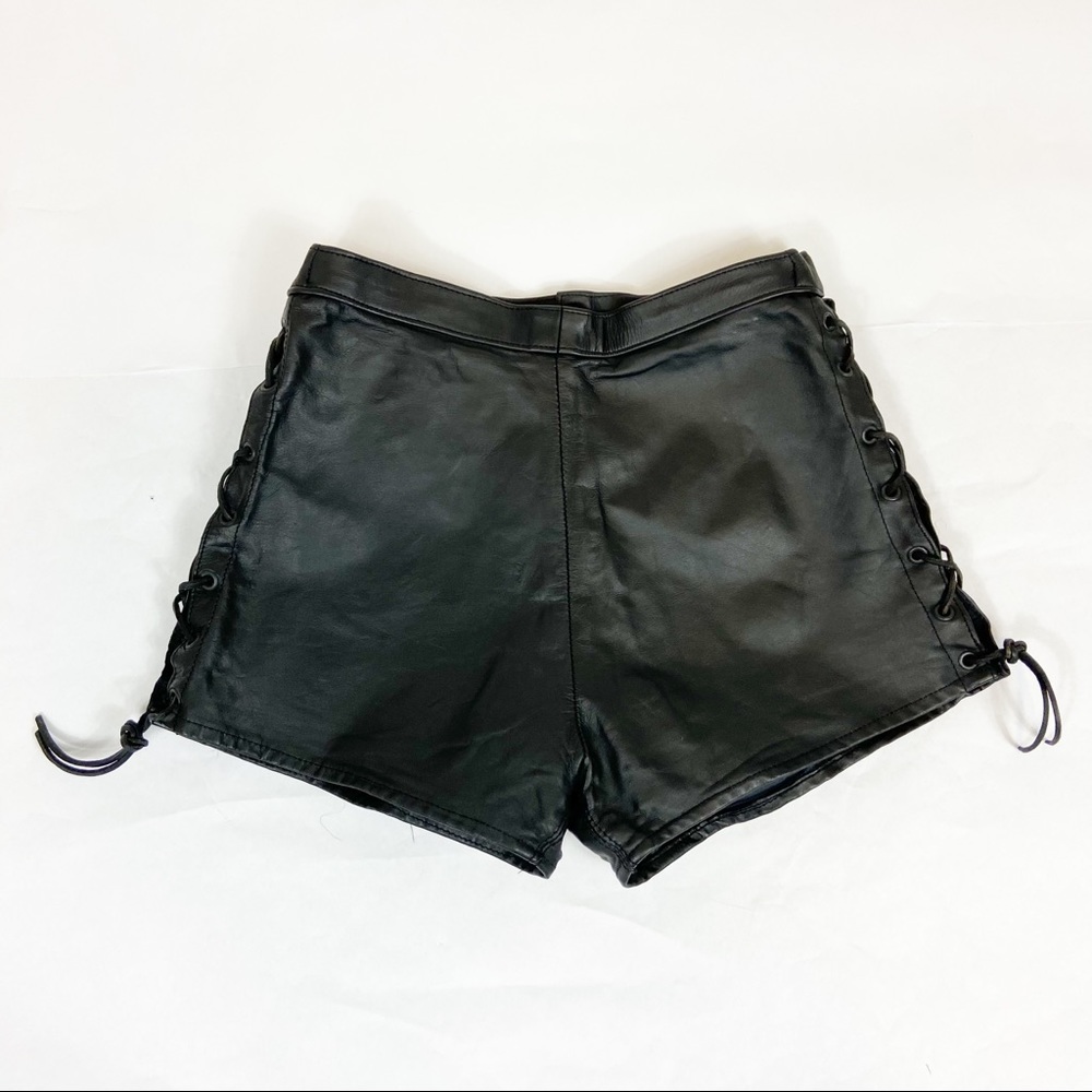 Vance Leathers Braided Side High Waisted Shorts S